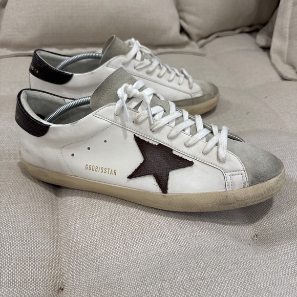 Golden Goose Superstar with brown star and heel. Size EU45 - Picture 1 of 5